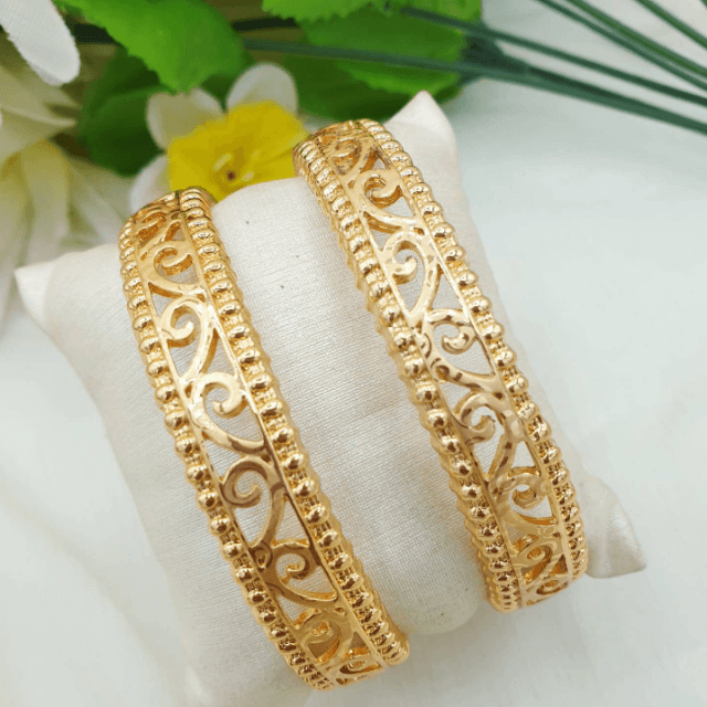 Gold Plated Kara Pair